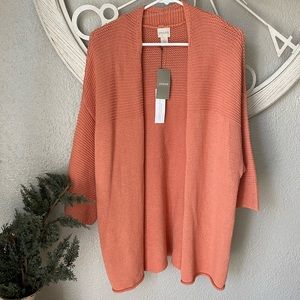 CHICOS Knitted Peach Cardigan